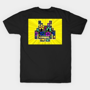 Gamer Invaders Flowers Game by LowEndGraphics T-Shirt